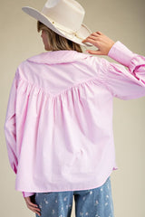 Poplin collar button down