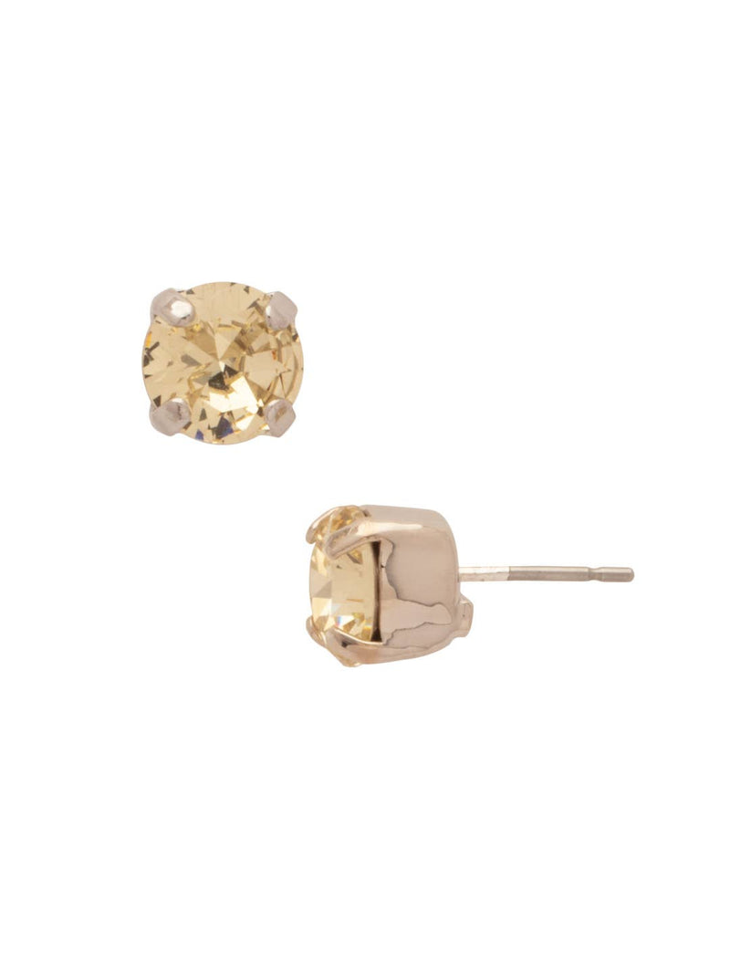 Simple Stud Earrings - Yellow