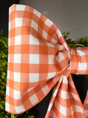 The Georgia Peach Gingham Bow