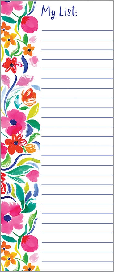 List Pad - Painterly Blooms