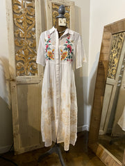 Sunnie flutter sleeve dress with slip