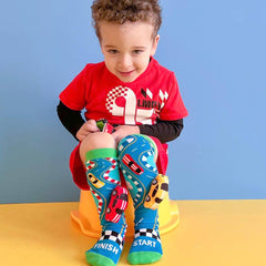 RACING CARS SOCKS: Toddler Age 3 - 5