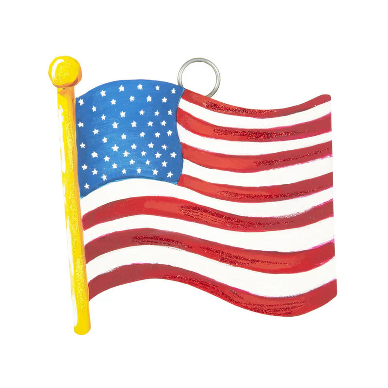 Waving flag charm