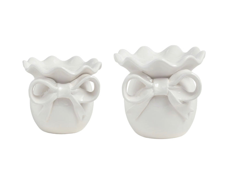 Bow pillar candle holder