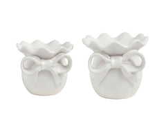 Bow pillar candle holder