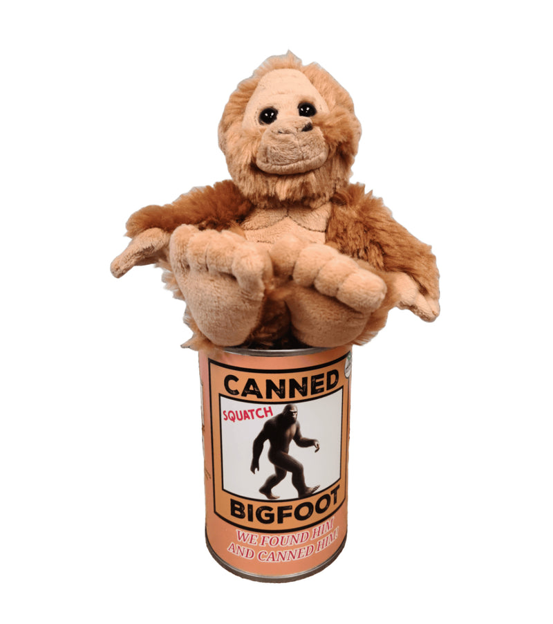 Canned plush animale