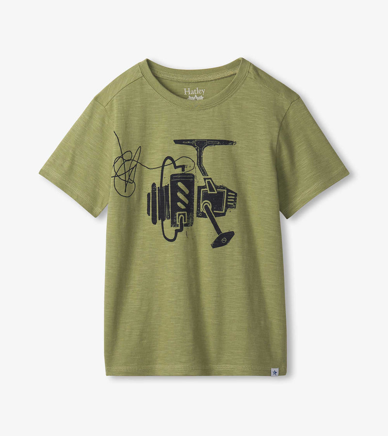 Fishing reel graphic tee