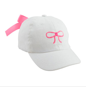 Bow embroidered hat