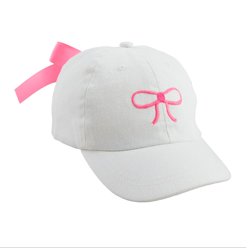 Bow embroidered hat