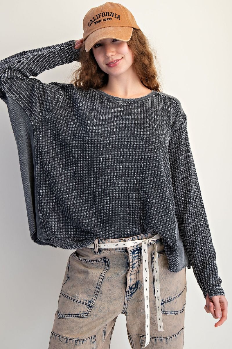 Mineral Washed waffle top