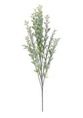 24” Glittered green laurel leaf stem