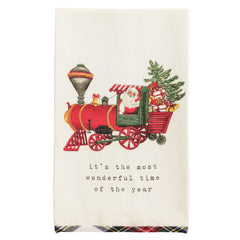 Vintage print holiday towels