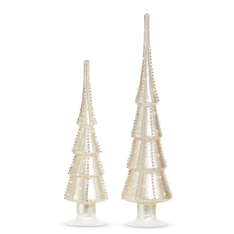 Glass pearl trees (Set of 2)