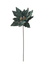29” dusty green poinsettia stem