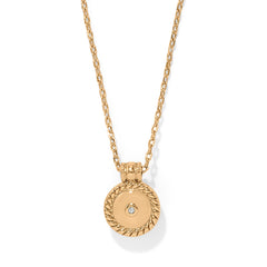 Illumina celeste dome gold necklace