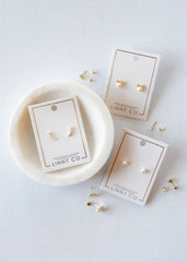 Screwback Stud Earrings - Payton Pearl White 5mm