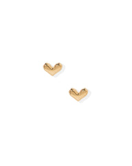 Screwback Stud Earrings - Fable Heart Gold