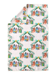 Away in a Manger: Double-Sided Hand Towel: Cream / Hand Towel (17 in x 27 in)