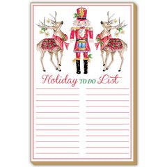 Holiday To Do List Nutcracker & Reindeer Luxe Large Notepad