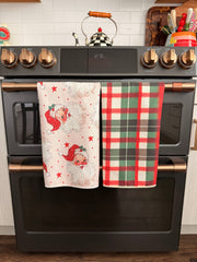 Merry McSanta: Double-Sided Hand Towel: Cream / Hand Towel (17 in x 27 in)