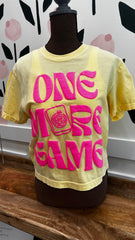 One more game crop tee