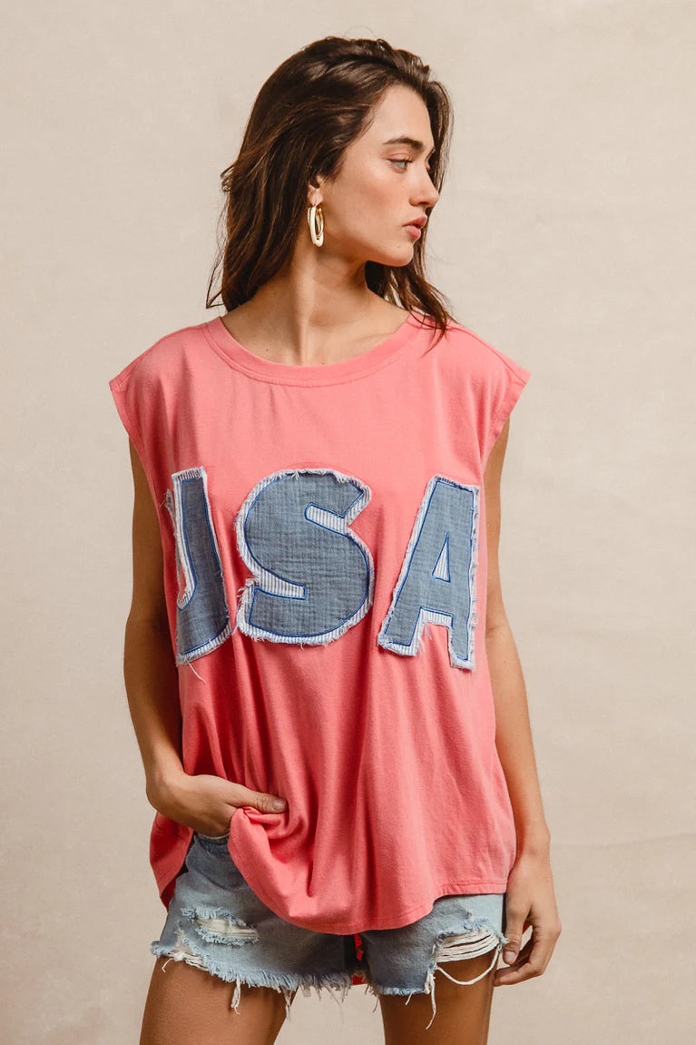 Washed Jersey with USA Patched Raw