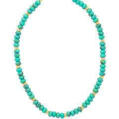 Capri Beaded Tennis Necklace - Blue