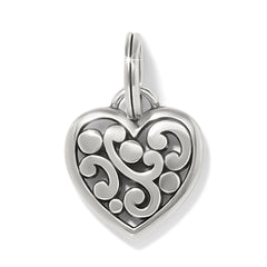 Silver contempo heart charm