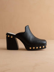 The Sierra | Black Platform Clog Mule