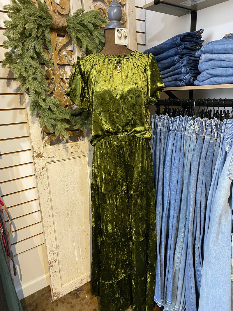 Velvet Flounce top