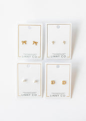 Screwback Stud Earrings - Payton Pearl White 5mm