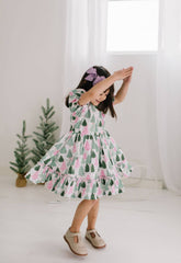 Aura Poplin Dress in Christmas Tree