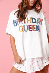'Birthday Queen' Sequin Top