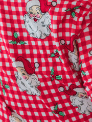 SoftSnooze™ Baby Girls Bamboo Viscose Red Dear Santa Convertible Ruffle One Piece Footie Pajama