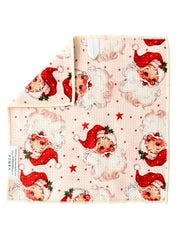 Merry McSanta: Double-Sided Washcloth: Cream / Washcloth (12 in x 12 in)