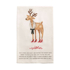 Santas reindeer kitchen towels