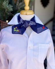 Embroidered Cactus ❤️ Bandana: White