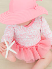 Baby Girls By the Seaside Tulle Skirted One Piece Rash Guard