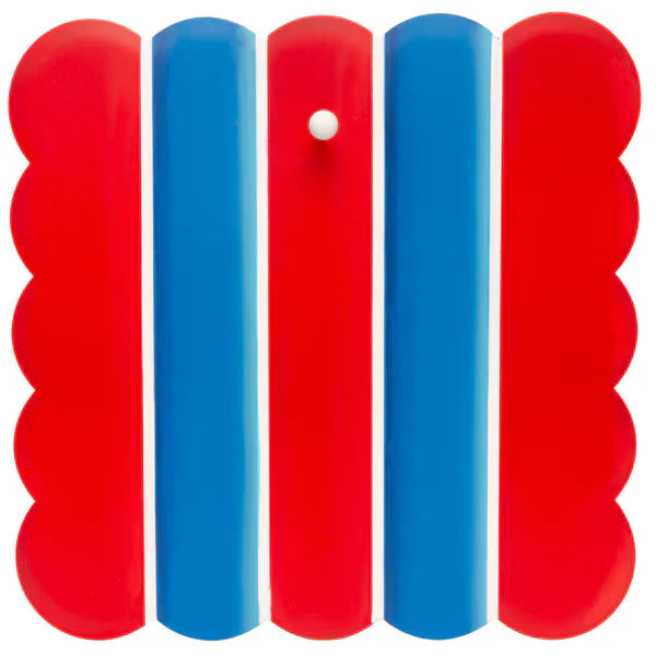 Red White and blue scalloped display board ( Charm on board not included)