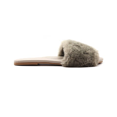 ZIELA - MINK Faux Fur Slide : Mink