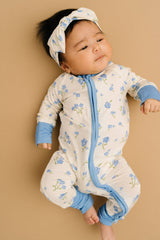 Blue Blooms bamboo sleeper (bow not included)