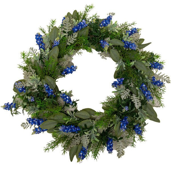Bluebonnet wreath includes bow of choice