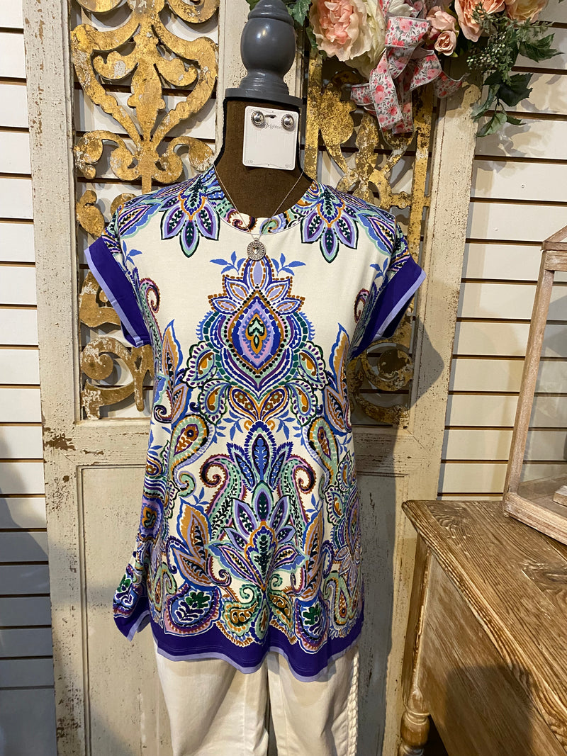 Janie Favorite crew neck draped tee-Ruta