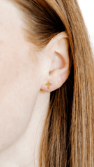 Screwback Stud Earrings - Latin Cross Gold