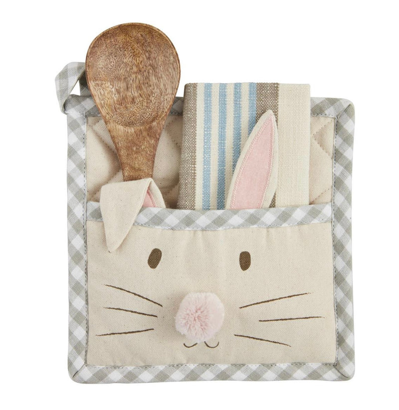 Bunny pot holder set