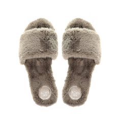 AVERIE - MINK Faux Fur Slide: Mink / 10