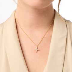 Gumdrop cross pearl