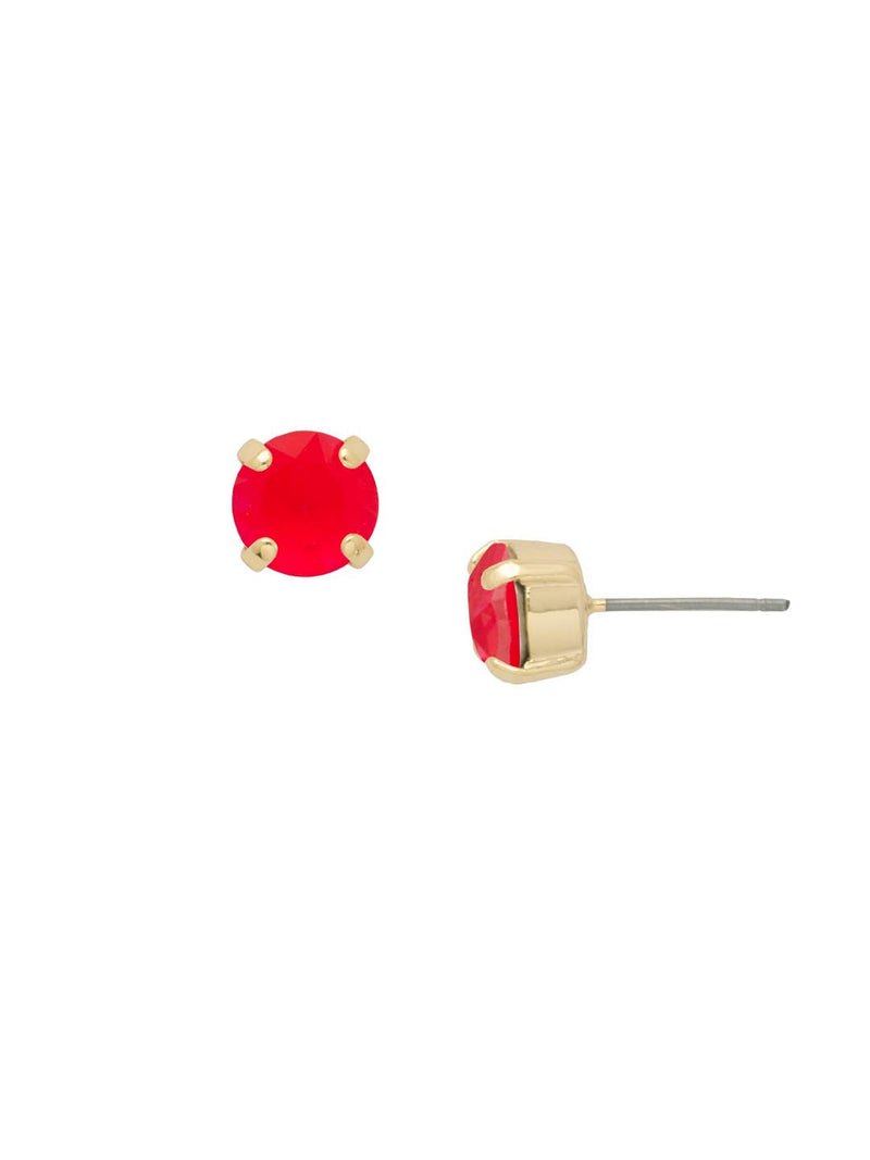 Simple Stud Earrings-Red