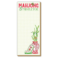 Mahjong and Mistletoe Mahjong Tiles Luxe Skinny Pad
