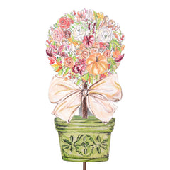 Becks rose and pumpkin topiary (medium)